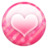 Pink button heart Icon
